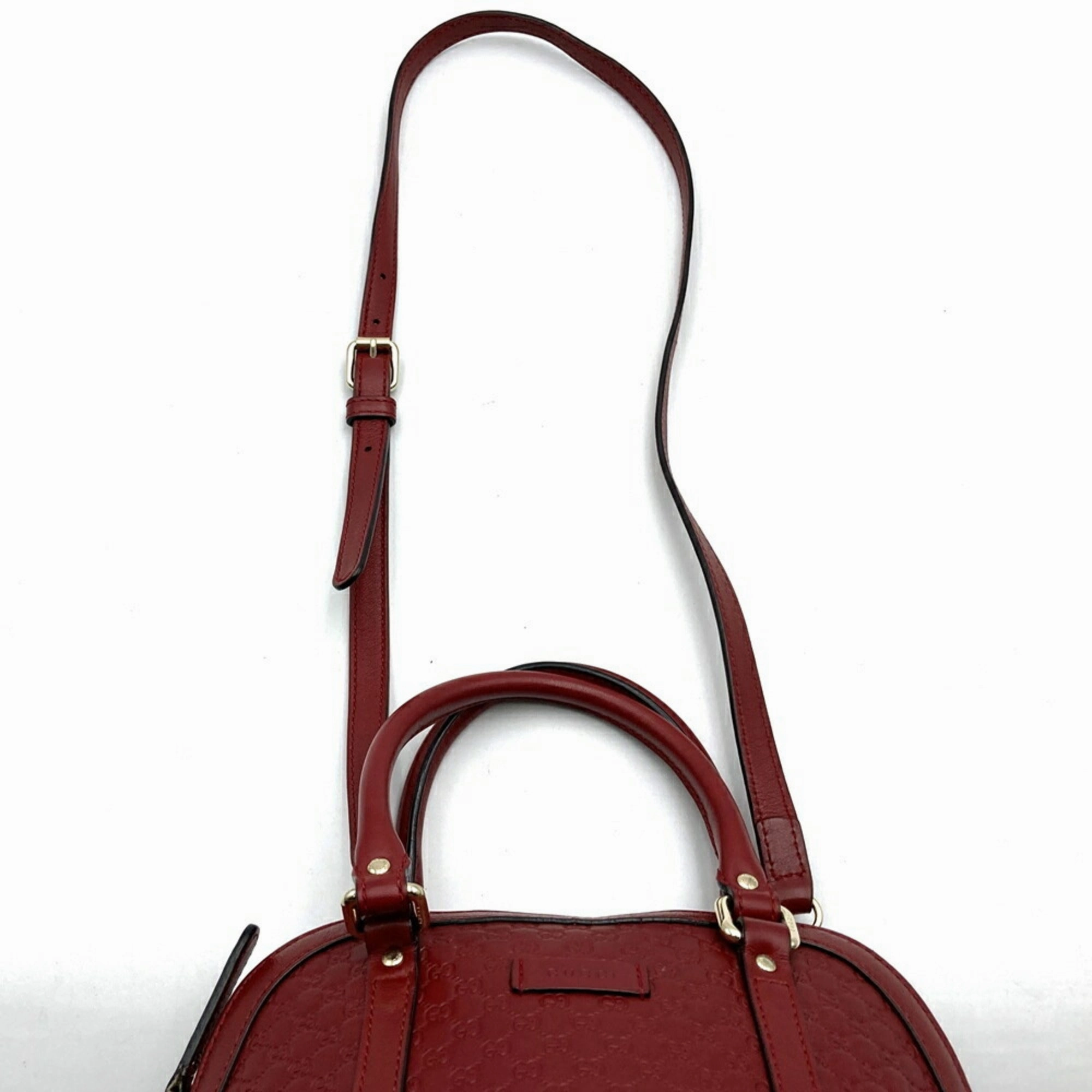 Gucci Red Color Leather Handbag Shoulder Bag ()