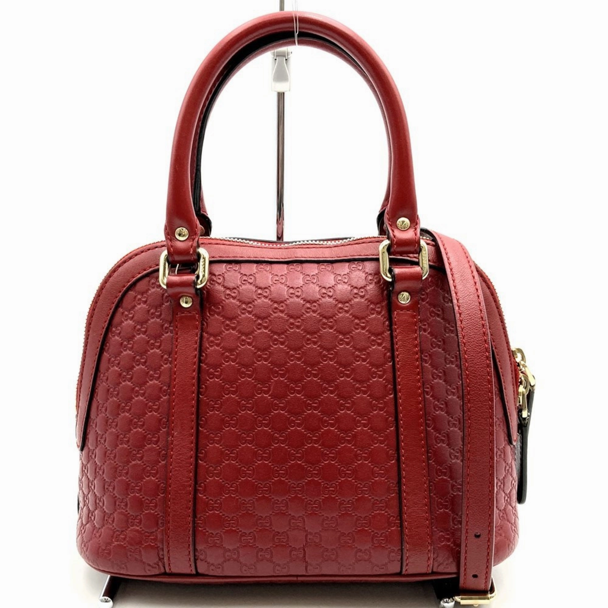 Gucci Red Color Leather Handbag Shoulder Bag ()