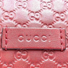 Gucci Red Color Leather Handbag Shoulder Bag ()