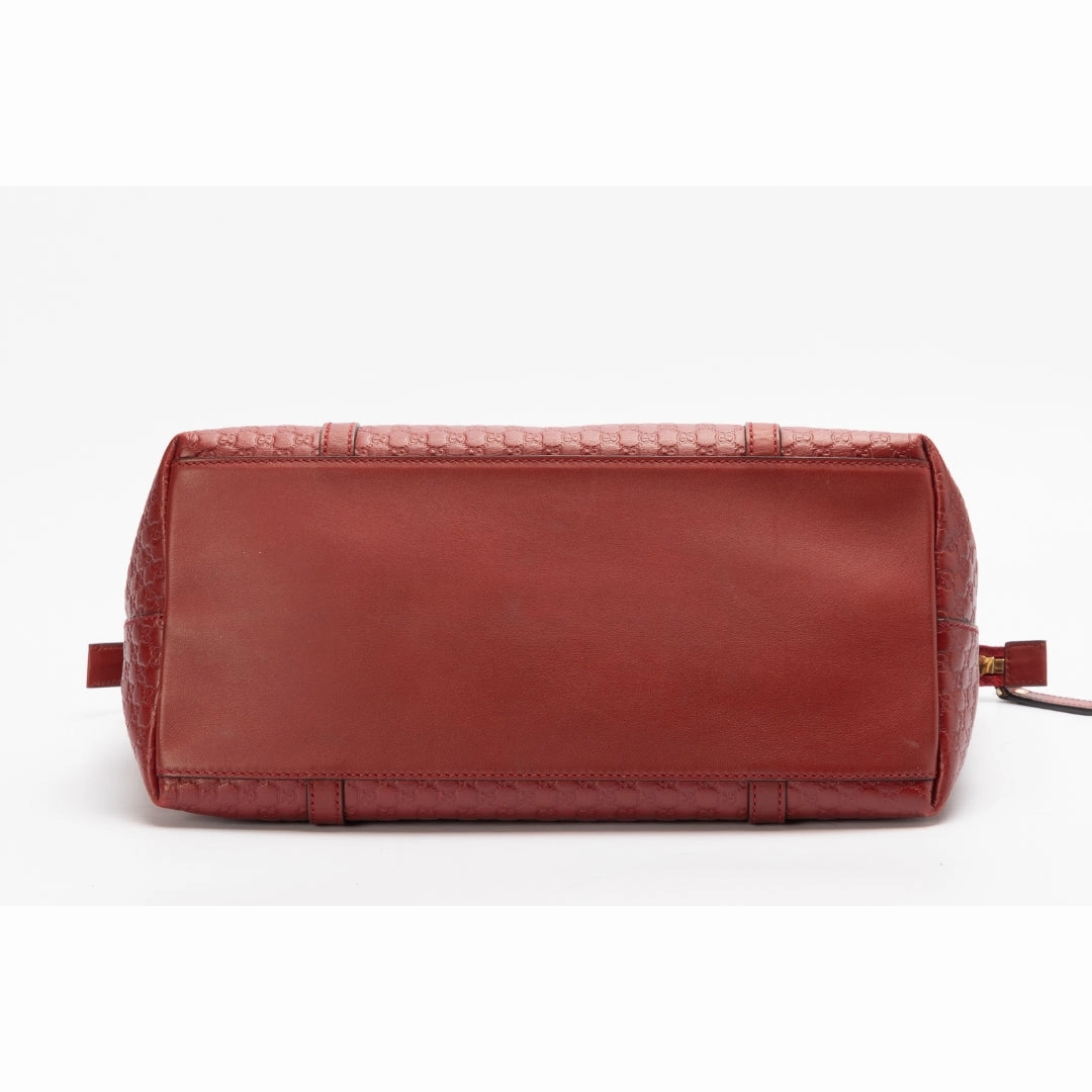 Gucci Red Microguccissima Leather Dome Satchel