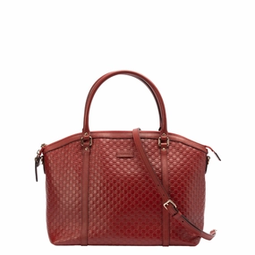 Gucci Red Microguccissima Leather Dome Satchel