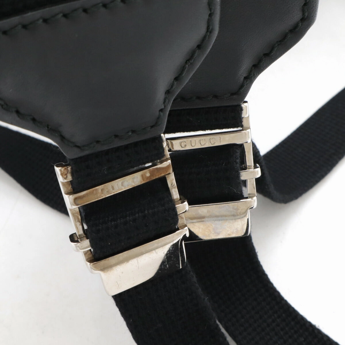 Gucci Rubber Leather Backpack Black