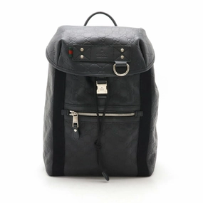 Gucci Rubber Leather Backpack Black