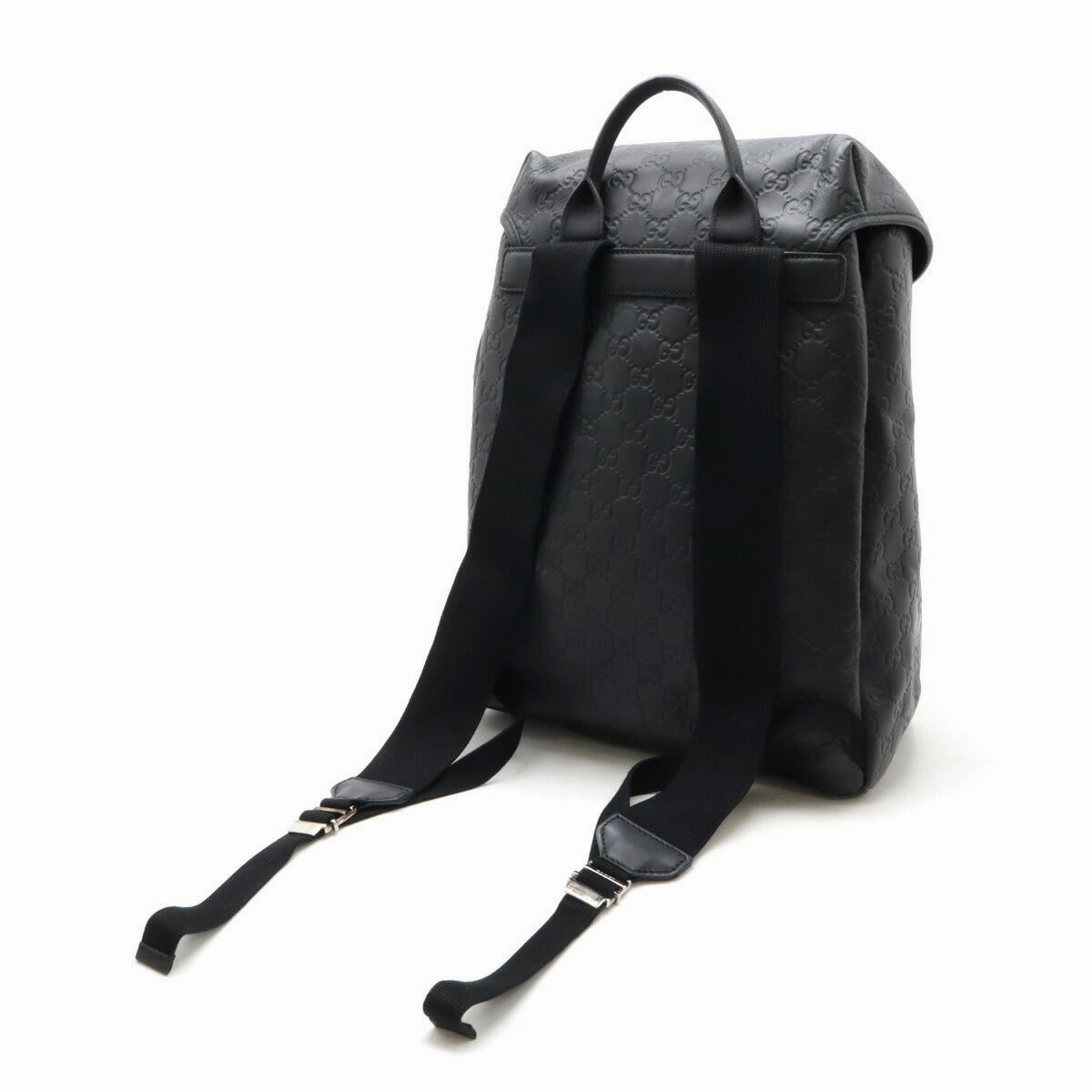 Gucci Rubber Leather Backpack Black