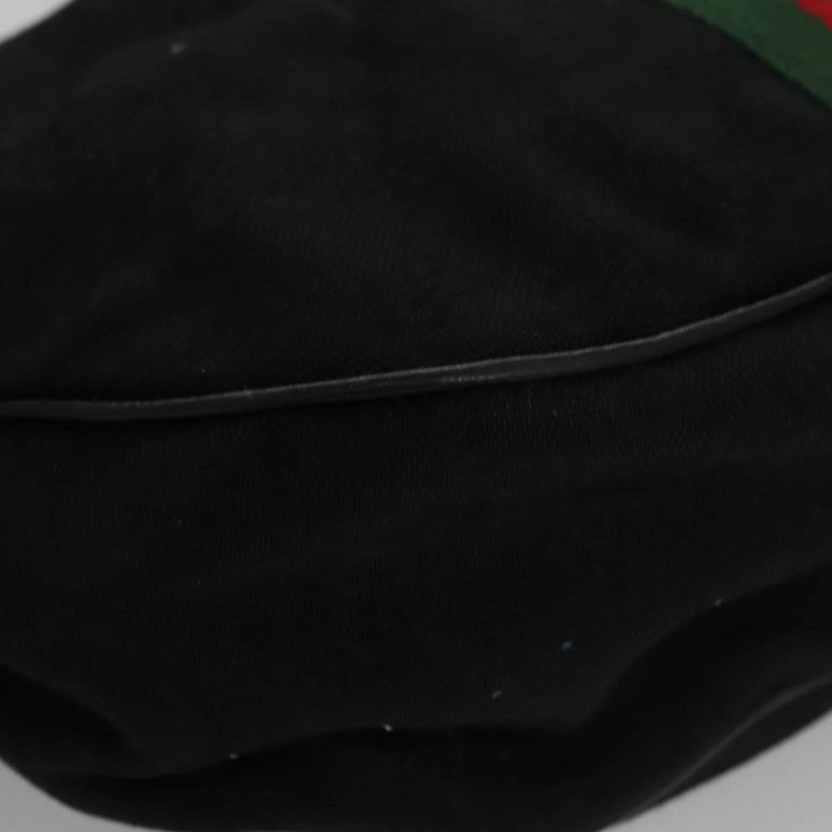 Gucci Sherry Black Canvas Shoulder Bag ()