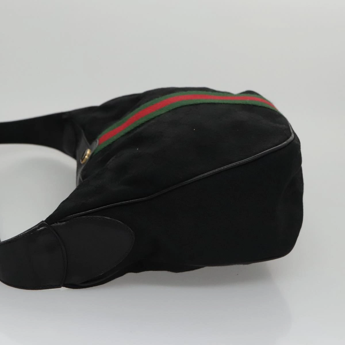 Gucci Sherry Black Canvas Shoulder Bag ()