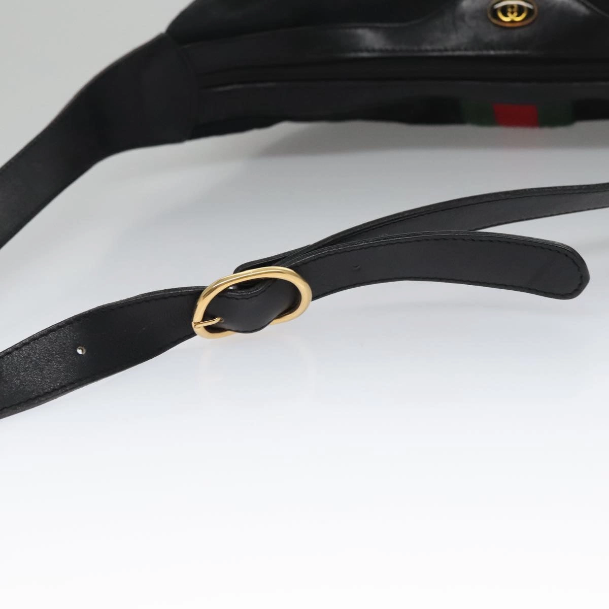 Gucci Sherry Black Canvas Shoulder Bag ()