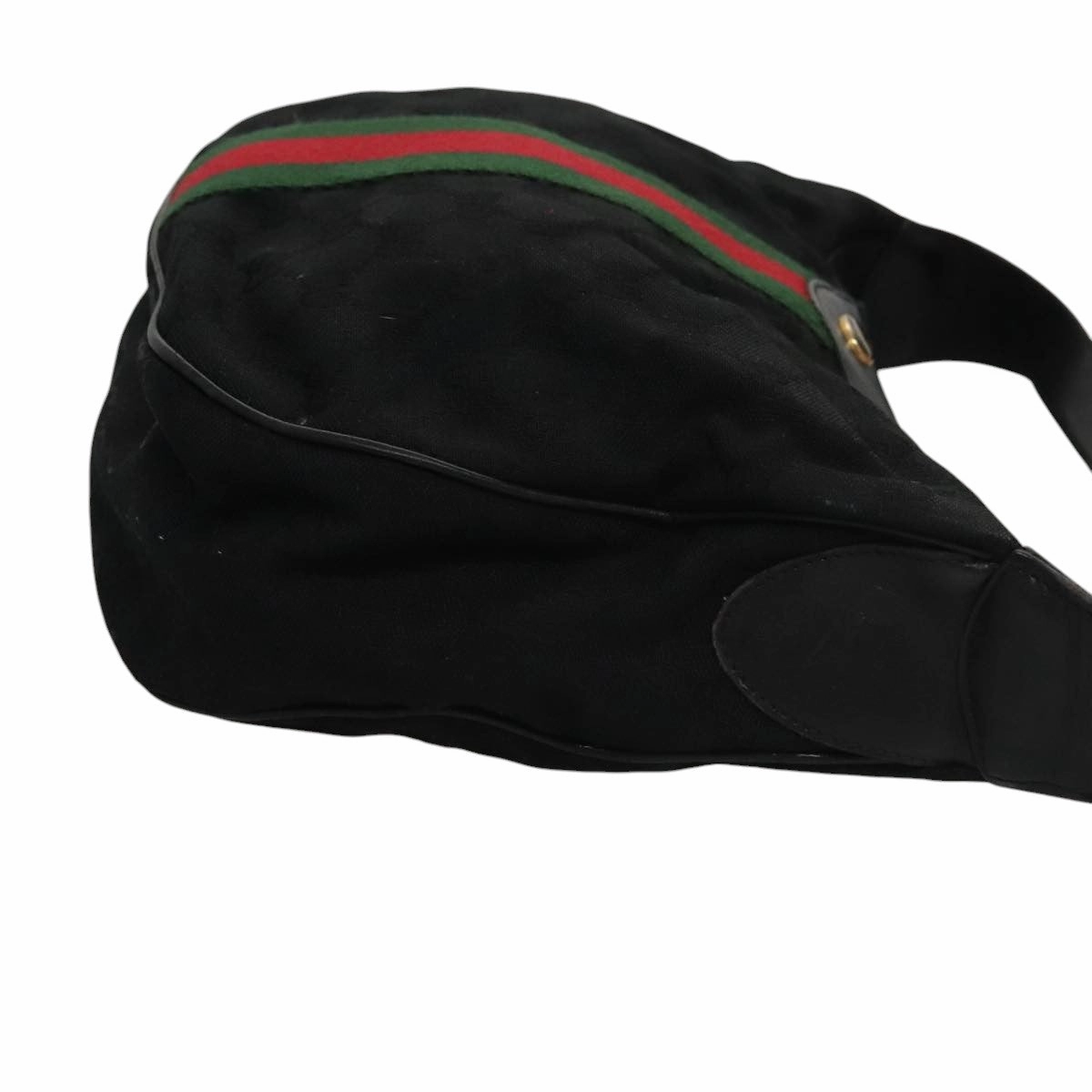 Gucci Sherry Black Canvas Shoulder Bag ()