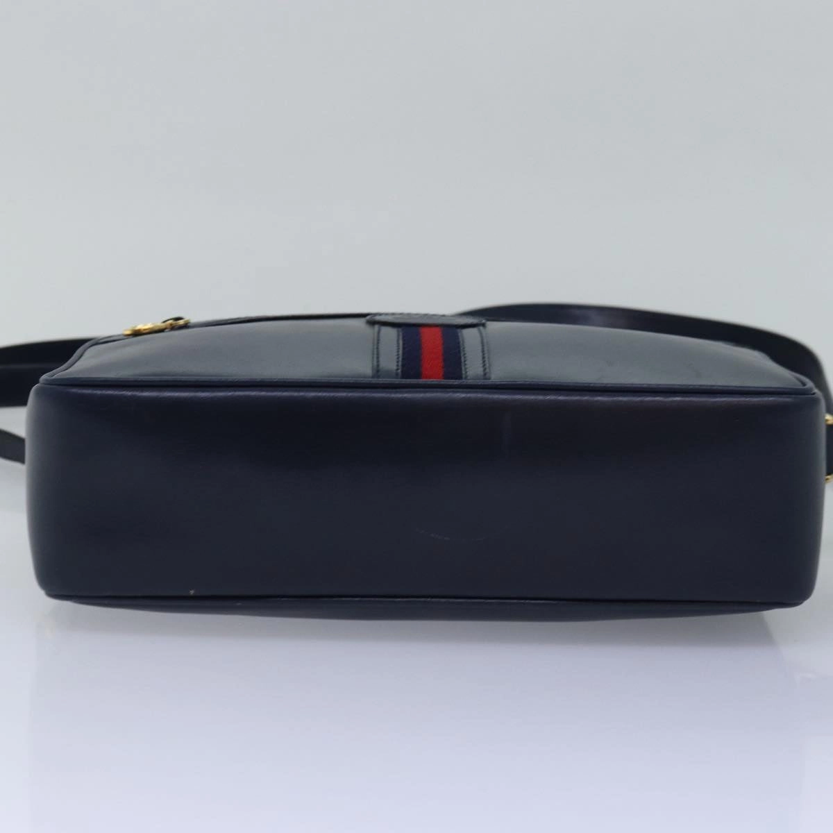 GUCCI Sherry Line Shoulder Bag Leather Navy 001 23 0942  ep4572