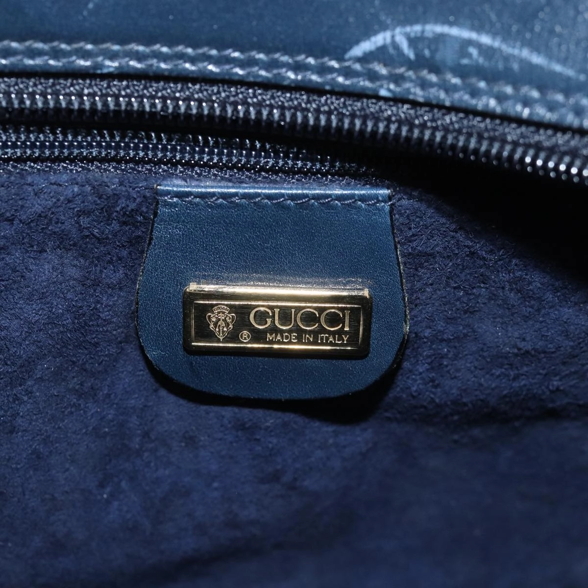 GUCCI Sherry Line Shoulder Bag Leather Navy 001 23 0942  ep4572