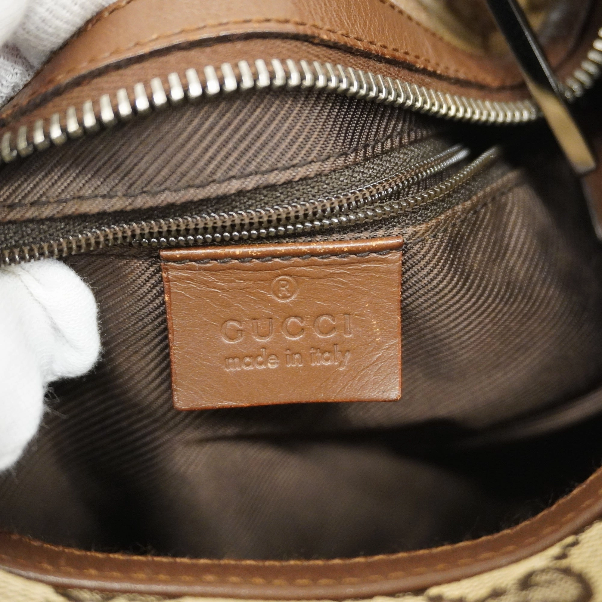 GUCCI  Shoulder Bag 001 3814 GG Canvas,Leather Shoulder Bag Beige,Brown