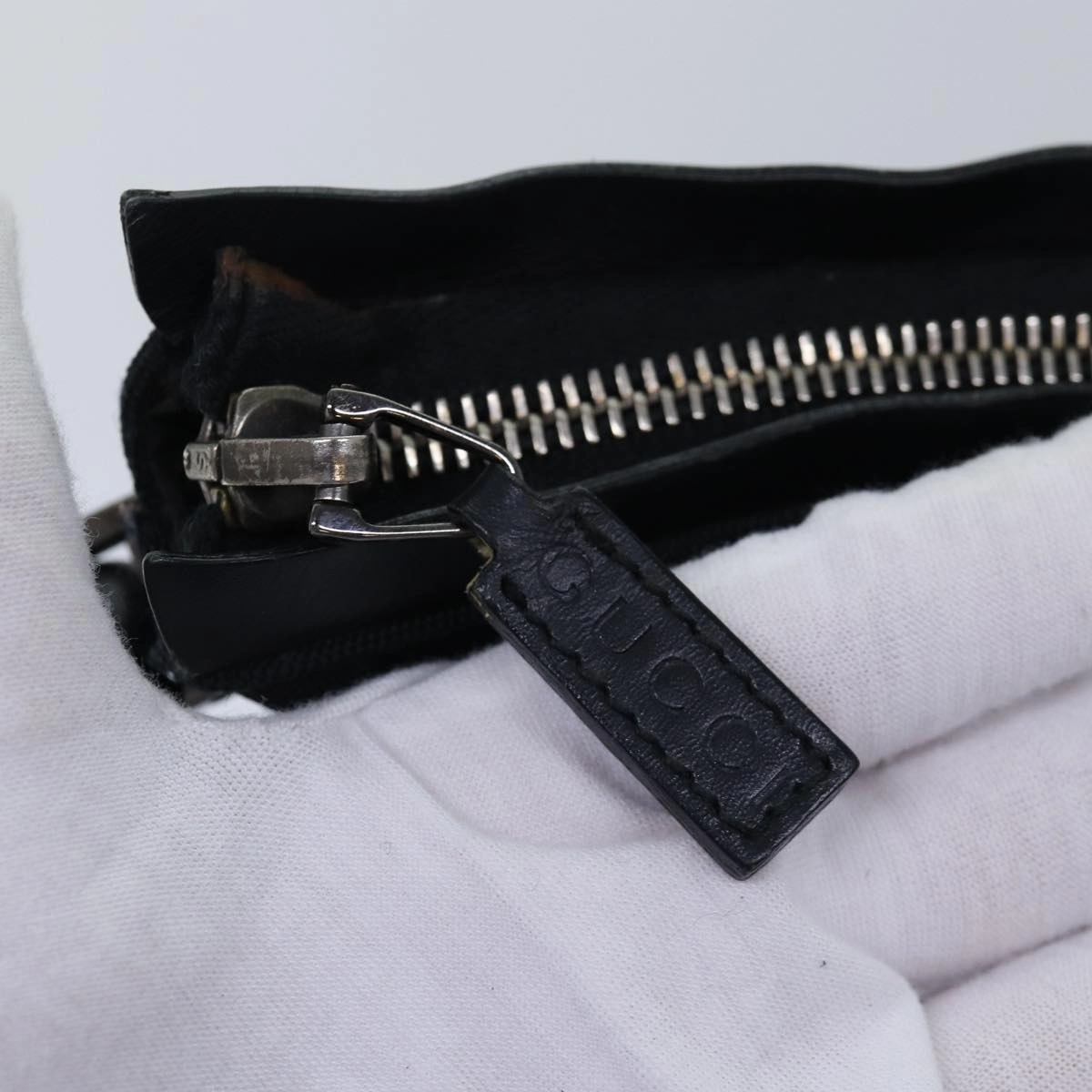 GUCCI Shoulder Bag Canvas Black 001 3766  bs14537