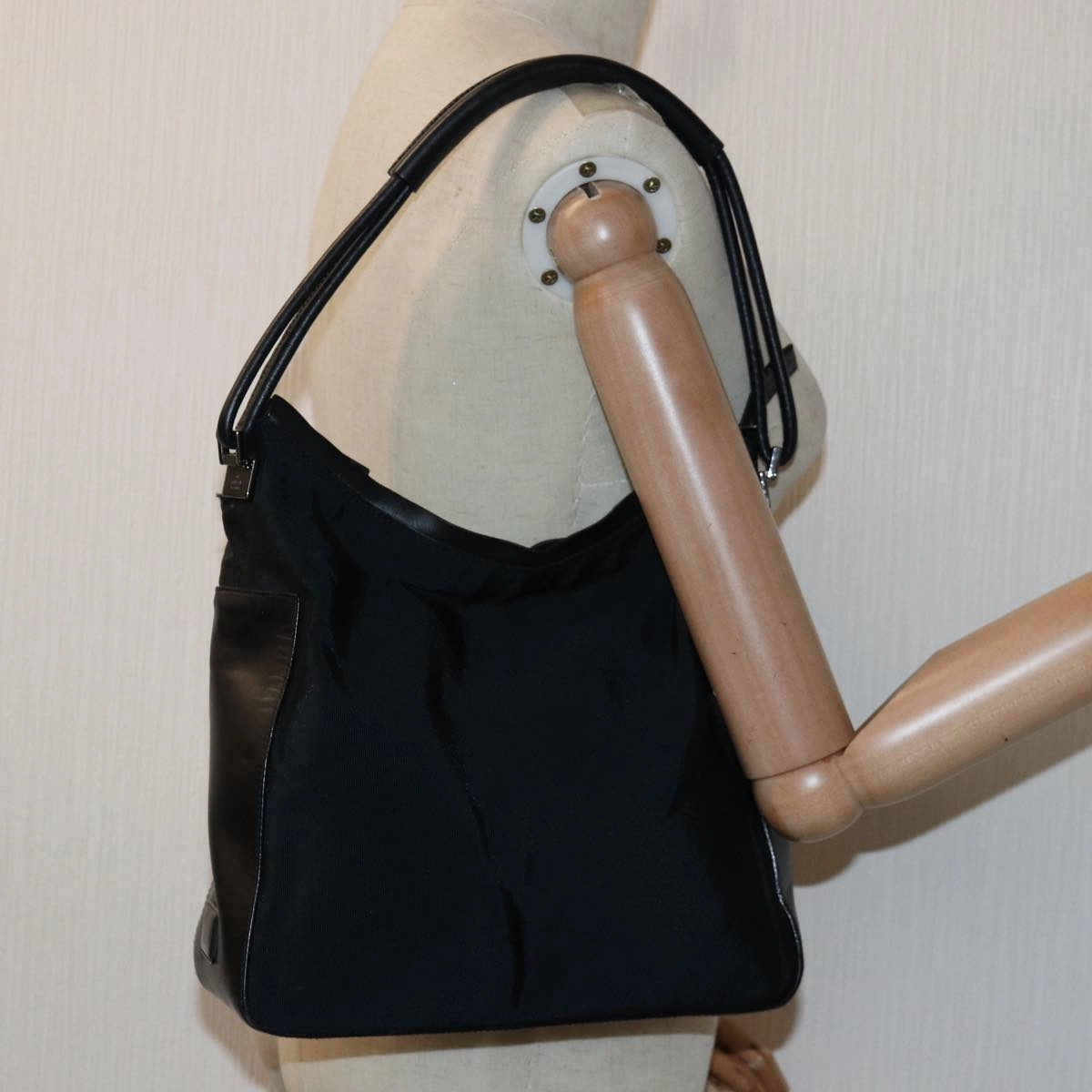 GUCCI Shoulder Bag Canvas Black 001 3766  bs14537