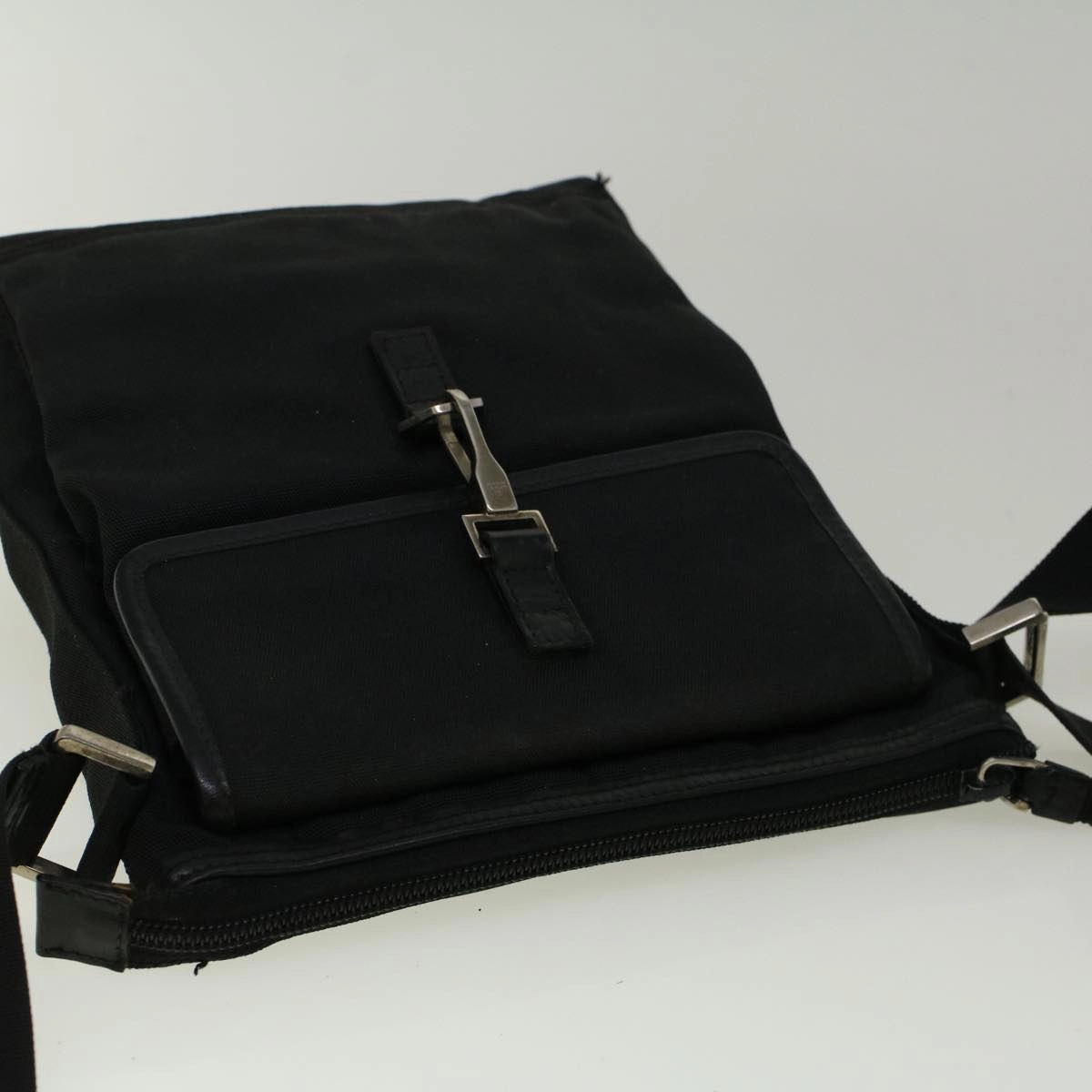 GUCCI Shoulder Bag Canvas Black 92646  bs9464