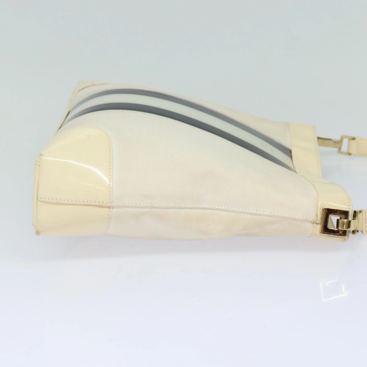 GUCCI Shoulder Bag Canvas Black White 001 4231  79373