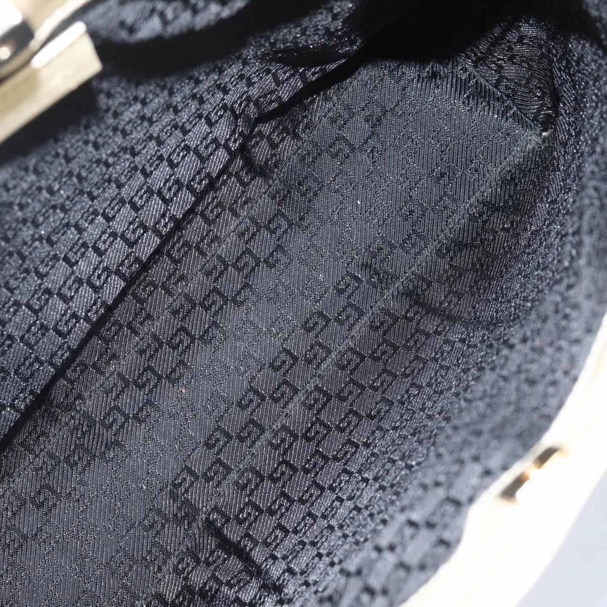 GUCCI Shoulder Bag Canvas Black White 001 4231  79373