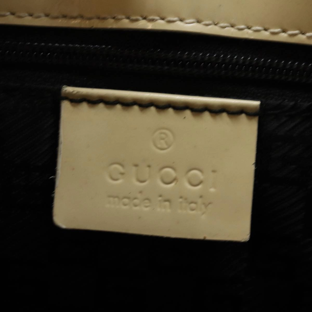GUCCI Shoulder Bag Canvas Black White 001 4231  79373