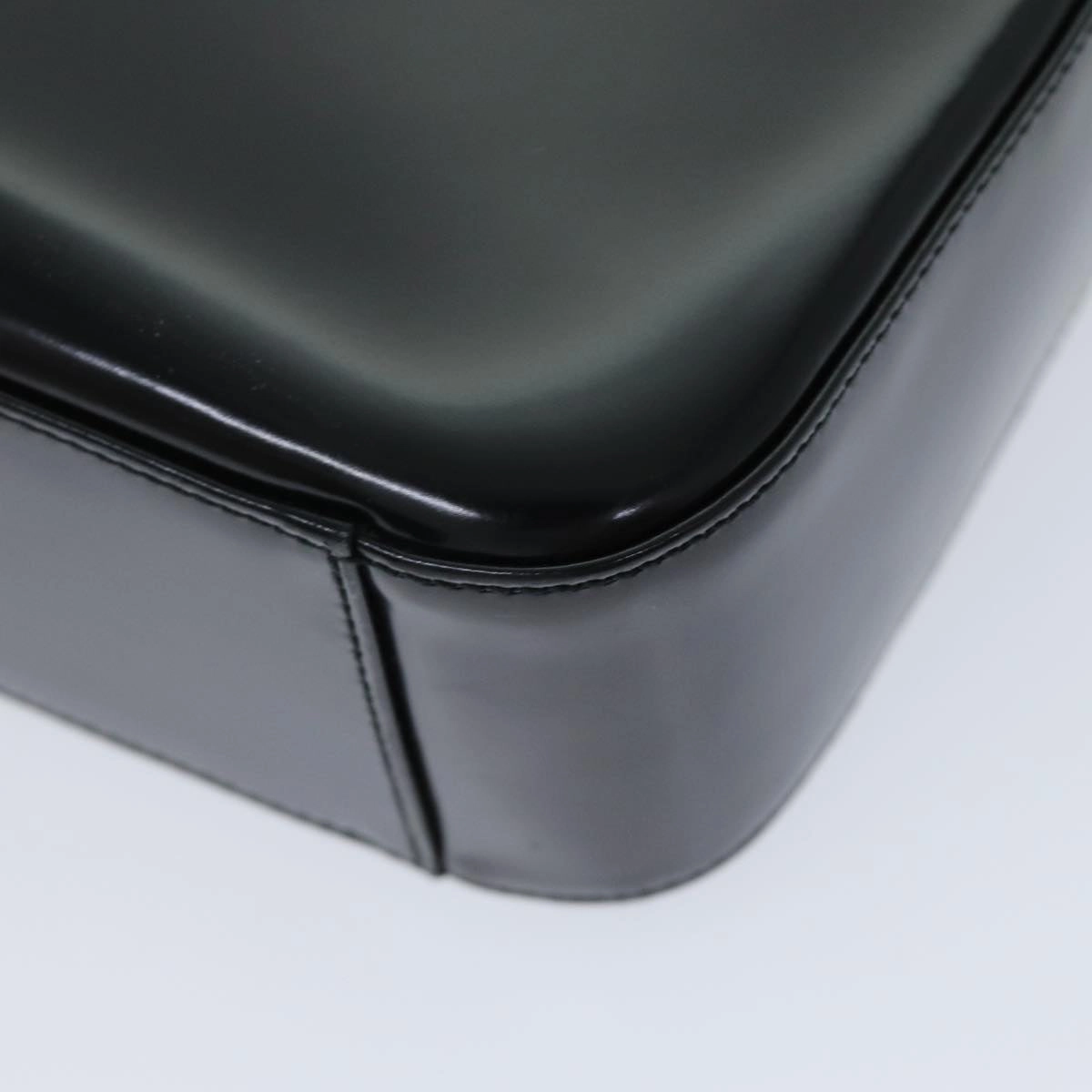GUCCI Shoulder Bag Enamel Black 000 1013 0506  ep4698