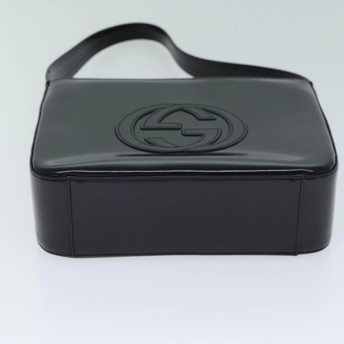 GUCCI Shoulder Bag Enamel Black 000 1013 0506  ep4698