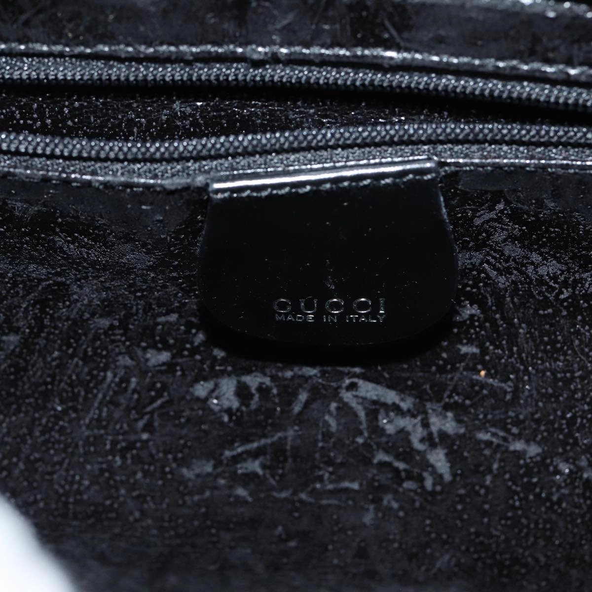 GUCCI Shoulder Bag Enamel Black 000 1013 0506  ep4698