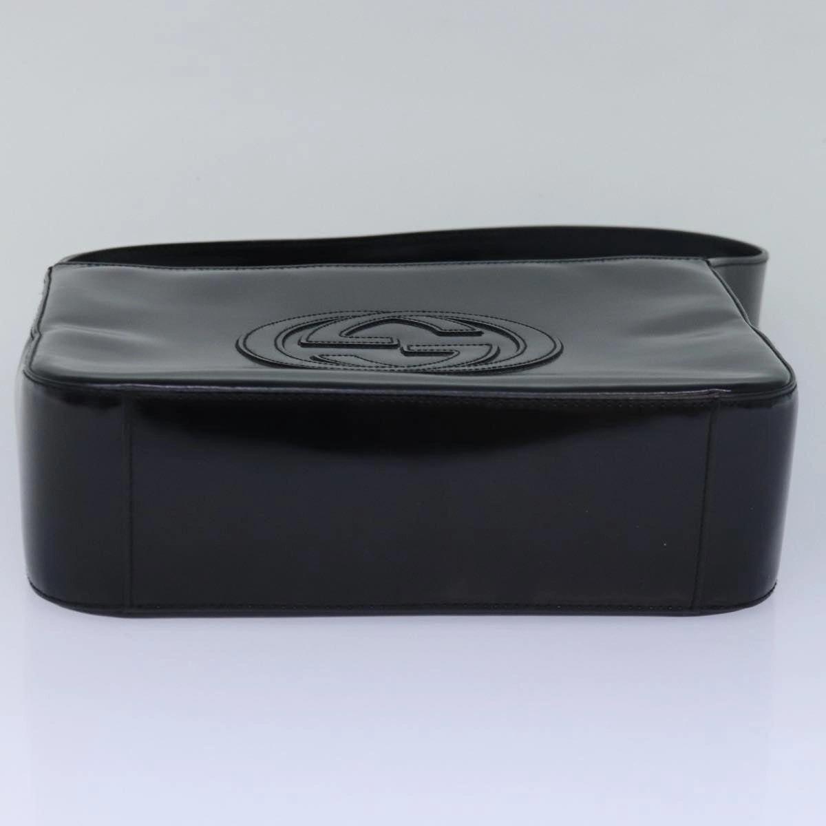 GUCCI Shoulder Bag Enamel Black 000 1013 0506  ep4738
