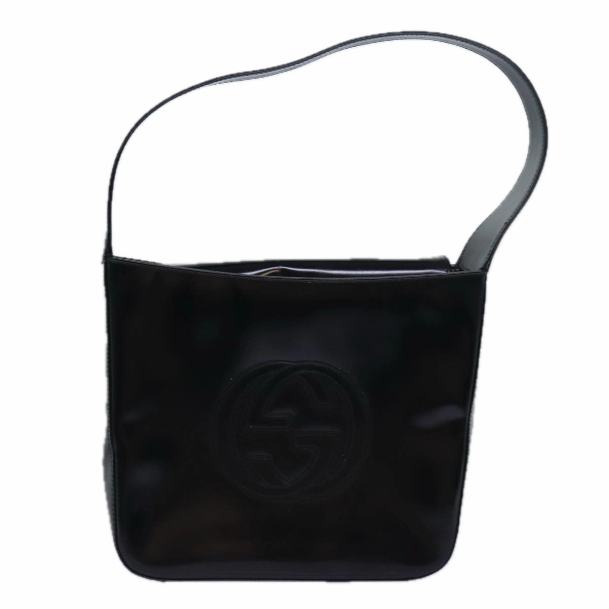 GUCCI Shoulder Bag Enamel Black 000 1013 0506  ep4738