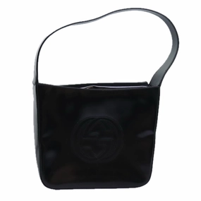 GUCCI Shoulder Bag Enamel Black 000 1013 0506  ep4738