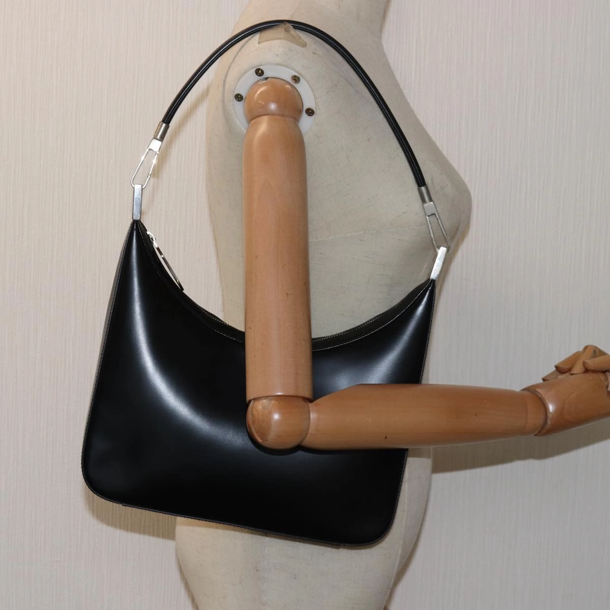 GUCCI Shoulder Bag Leather Black 001 3812 002122  79321