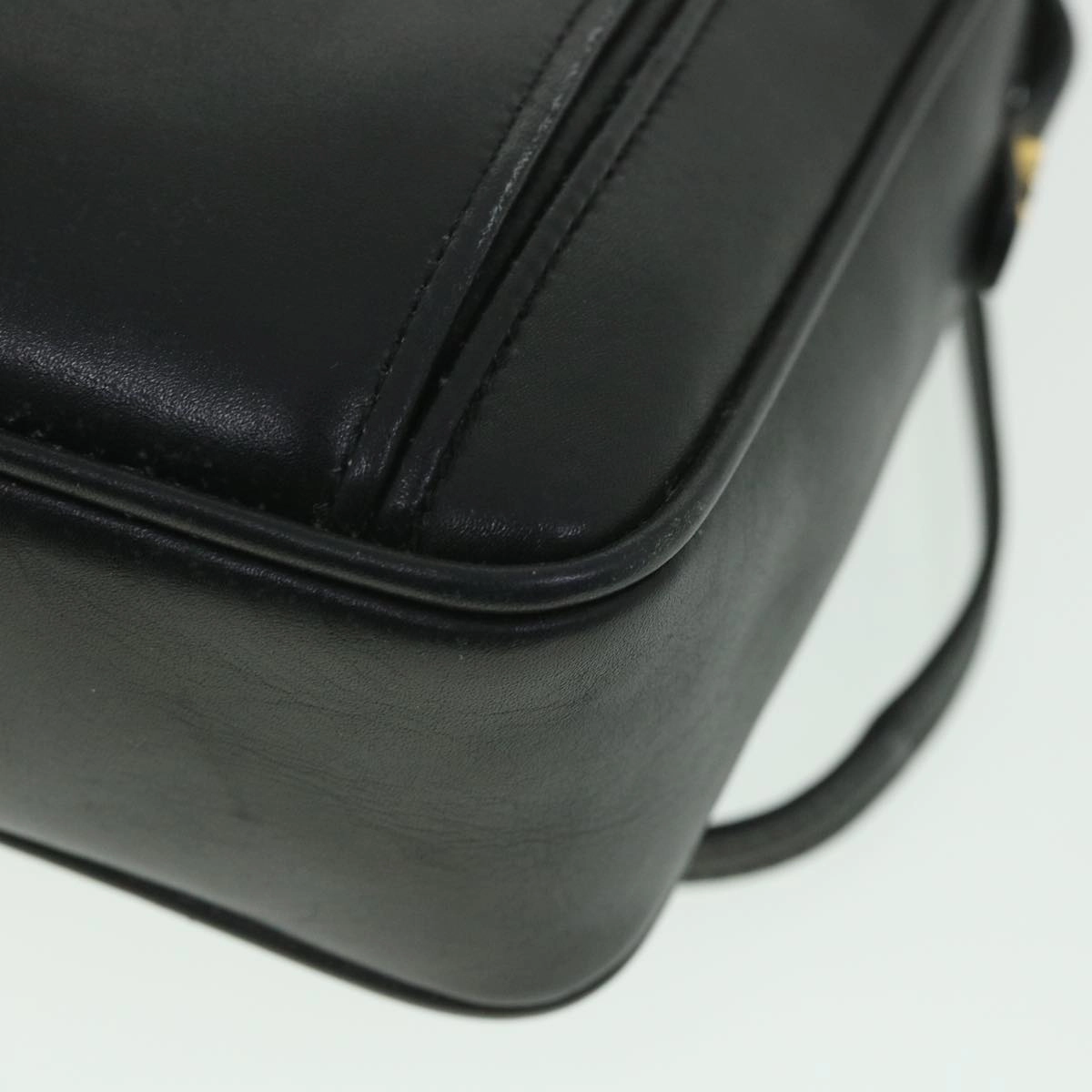 GUCCI Shoulder Bag Leather Black  56692