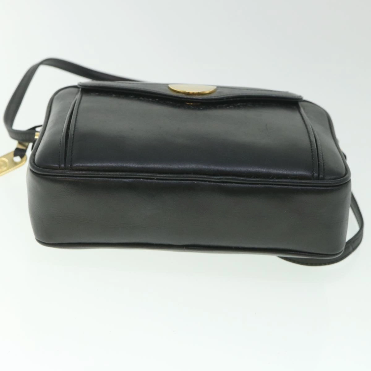 GUCCI Shoulder Bag Leather Black  56692