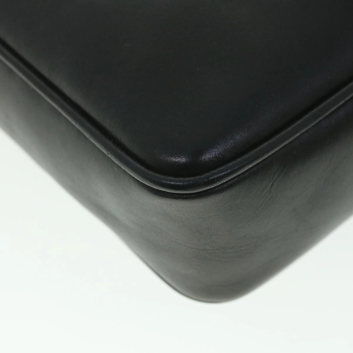 GUCCI Shoulder Bag Leather Black  56692