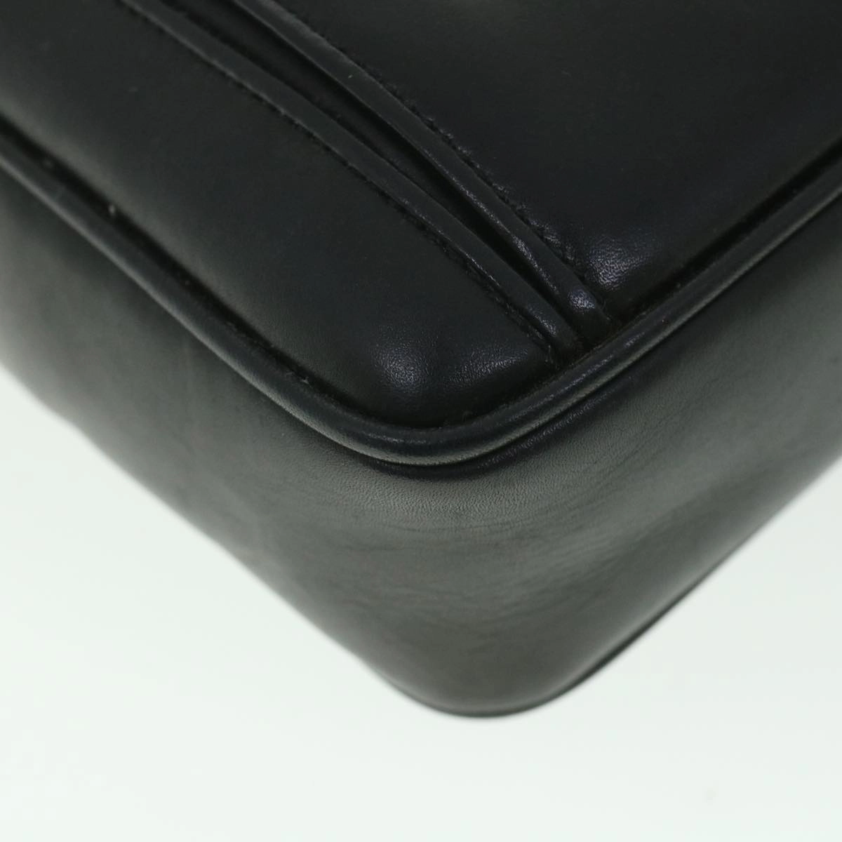 GUCCI Shoulder Bag Leather Black  56692