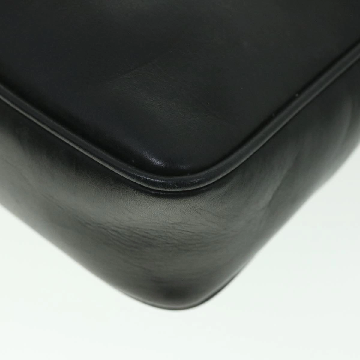 GUCCI Shoulder Bag Leather Black  56692