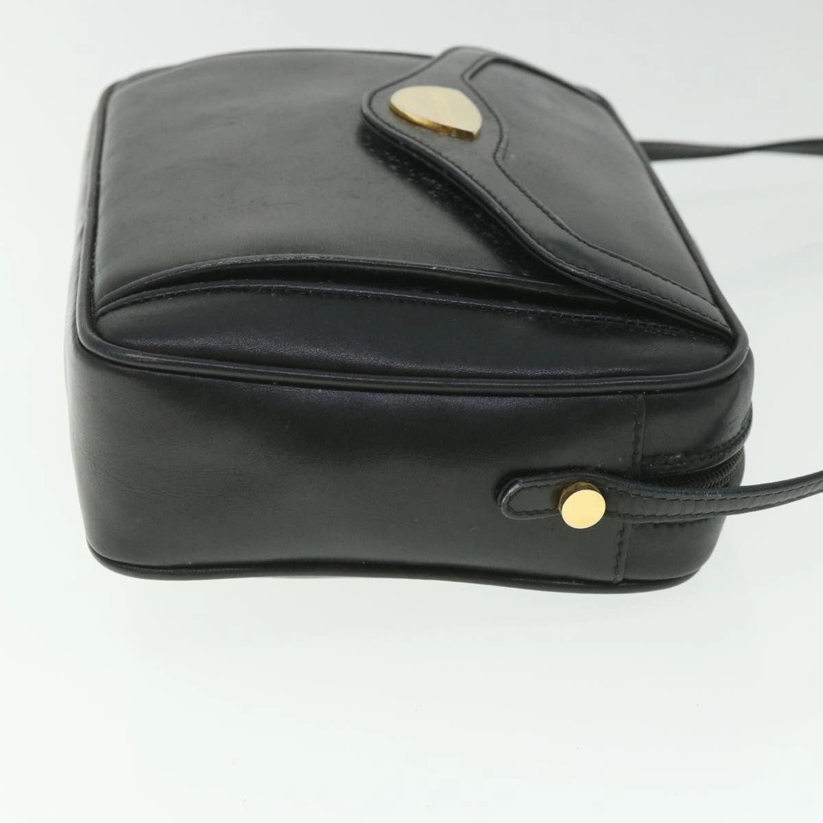 GUCCI Shoulder Bag Leather Black  56692