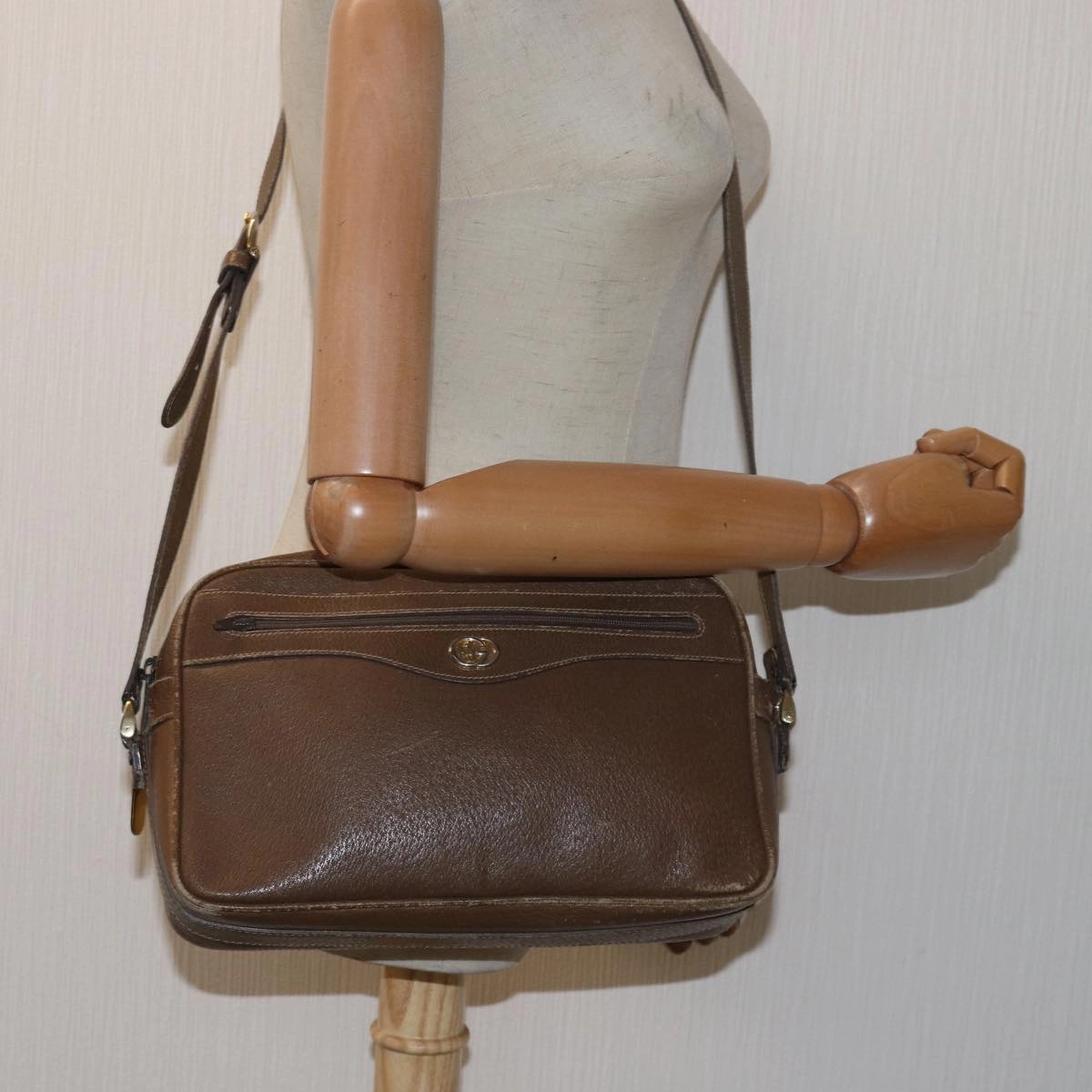 GUCCI Shoulder Bag Leather Brown 001 1051 1231  ep4753