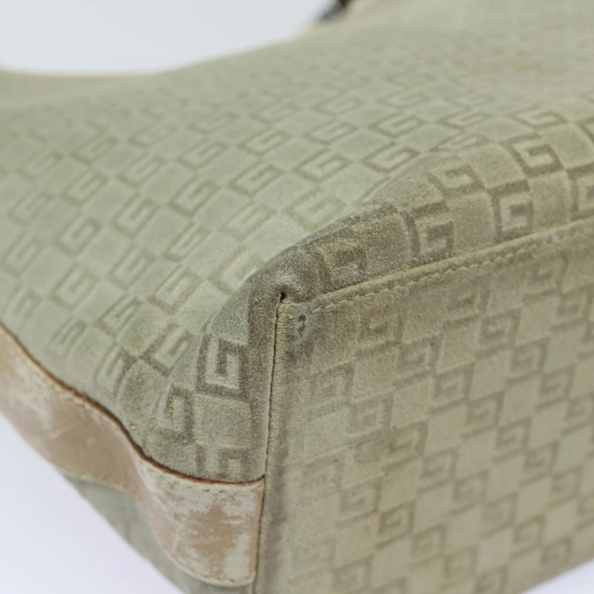GUCCI Shoulder Bag Suede Beige 28335  77828