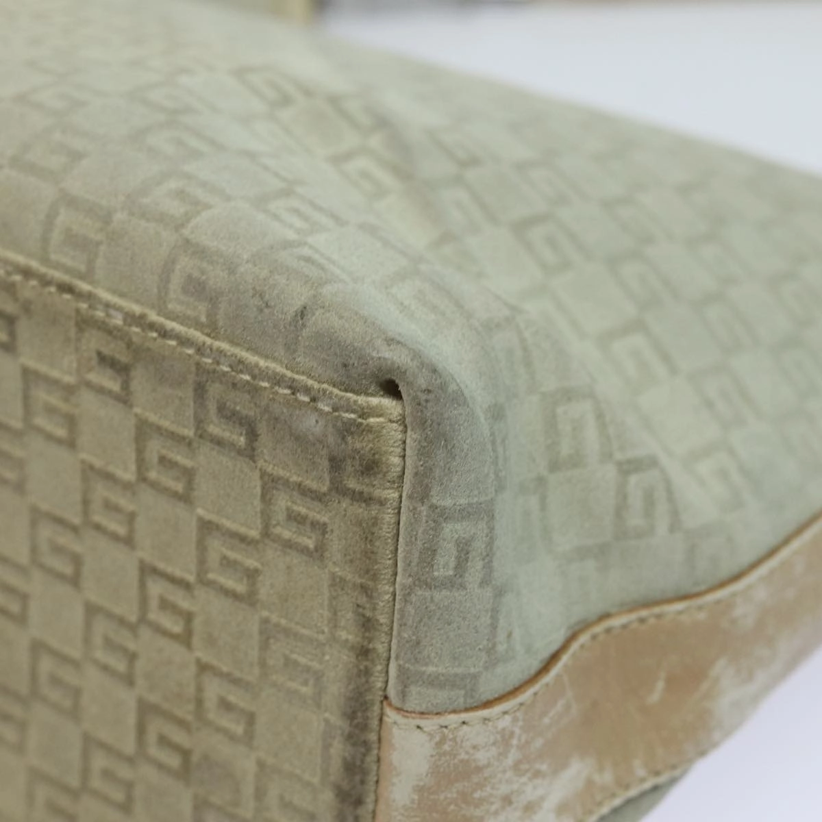 GUCCI Shoulder Bag Suede Beige 28335  77828