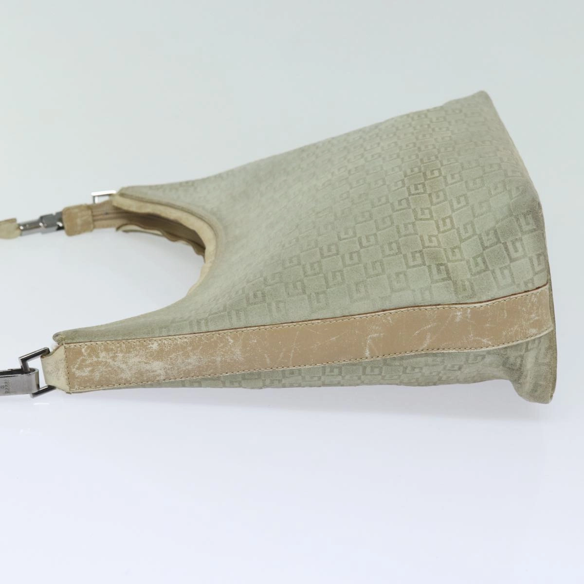GUCCI Shoulder Bag Suede Beige 28335  77828