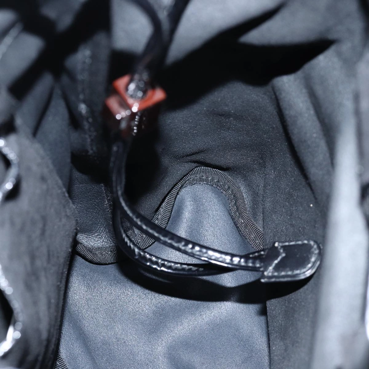 GUCCI Shoulder Bag Suede Black 001 2040 1828  74232