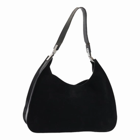 GUCCI Shoulder Bag Suede Black 001 3767  bs16234