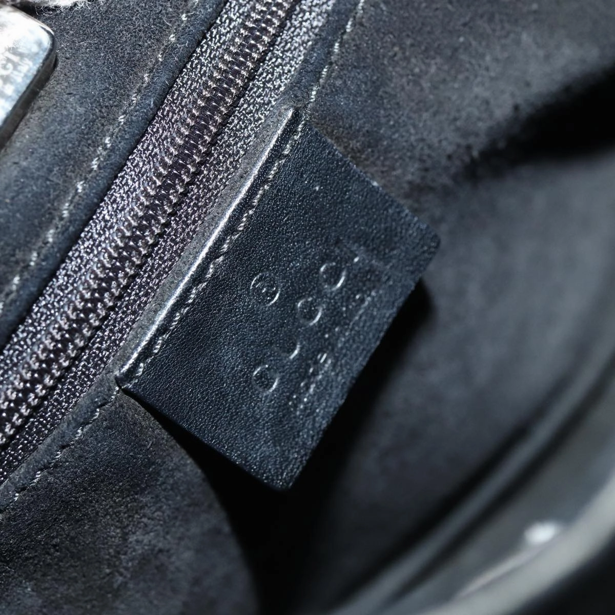 GUCCI Shoulder Bag Suede Black 001 3767  bs16234