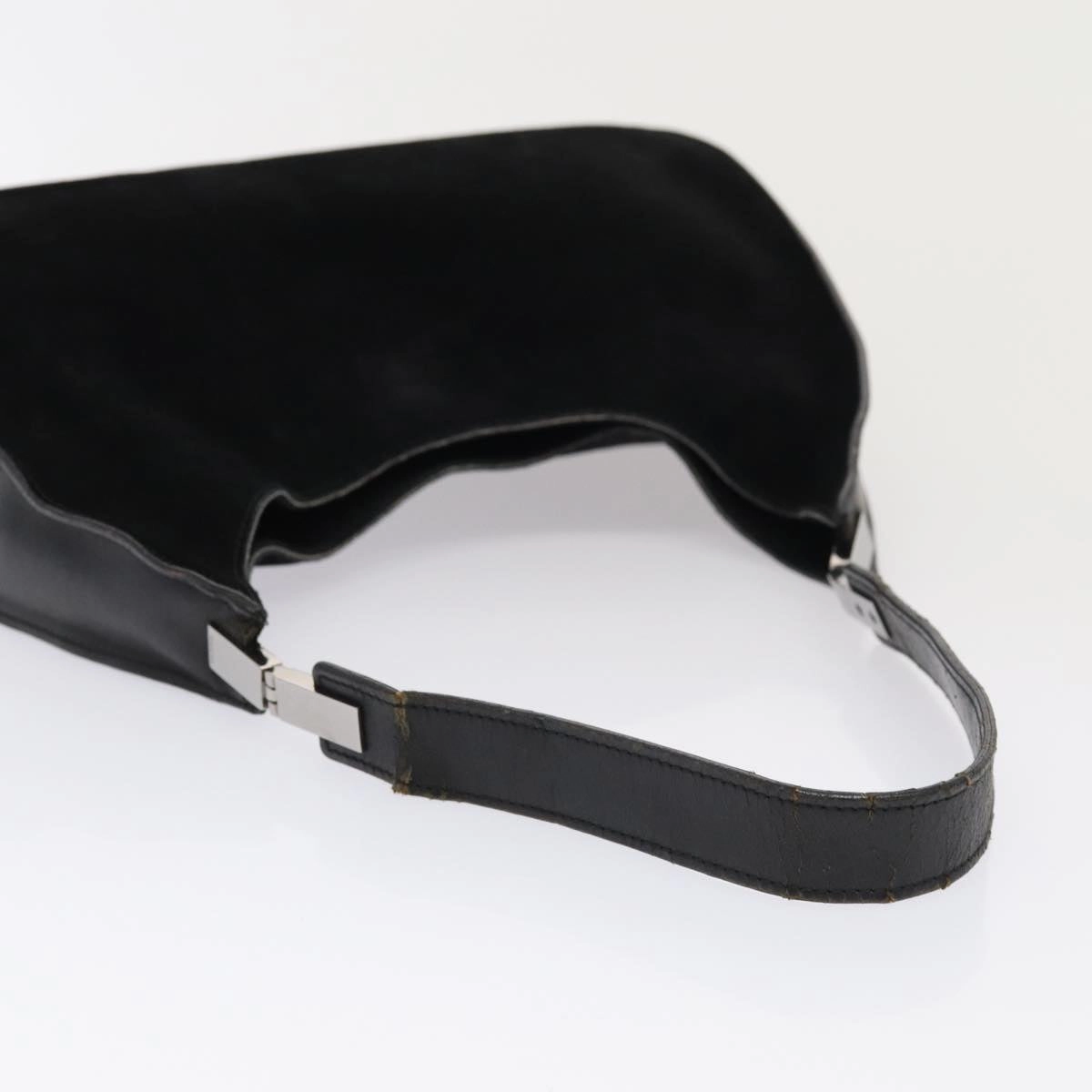 GUCCI Shoulder Bag Suede Black 001 3767  bs16234