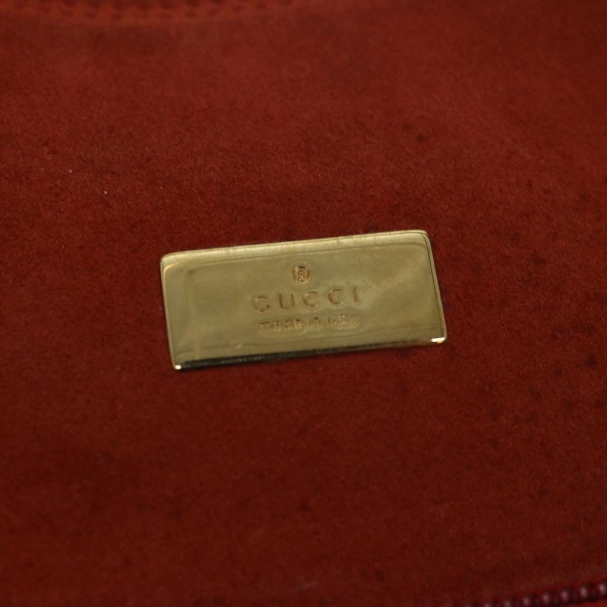 GUCCI Shoulder Bag Suede Orange 001 3386  79169