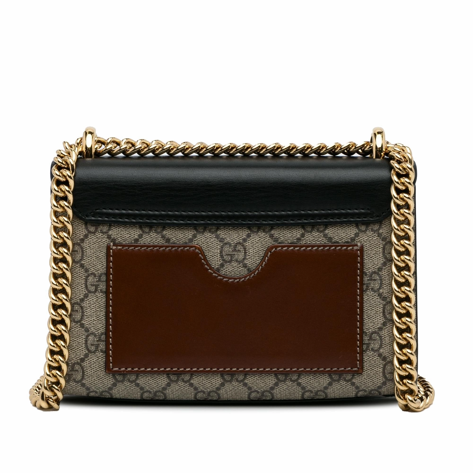 Gucci Small GG Supreme Padlock Crossbody (SHG-lh7Ikz)