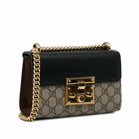 Gucci Small GG Supreme Padlock Crossbody (SHG-lh7Ikz)