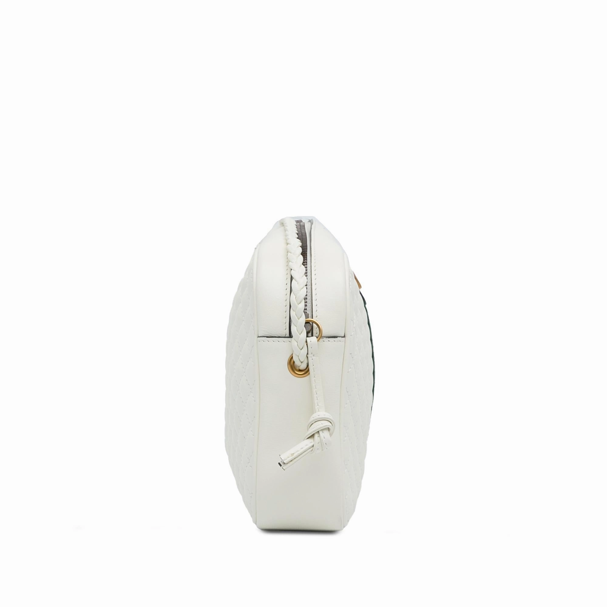 Gucci Small Leather Web Trapuntata Crossbody (SHG-70xUkM)