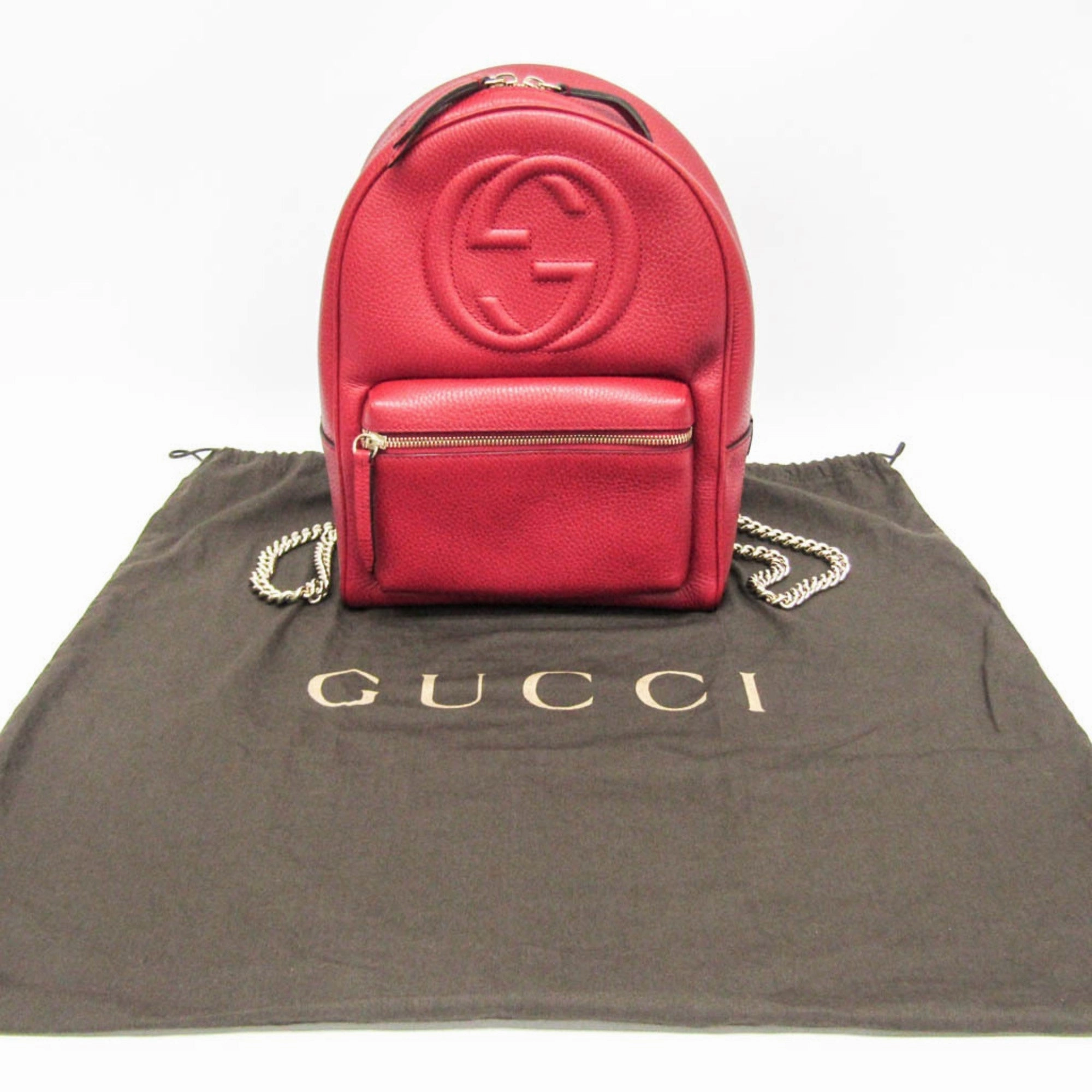 Gucci Soho  Leather Backpack (Pre-Owned)