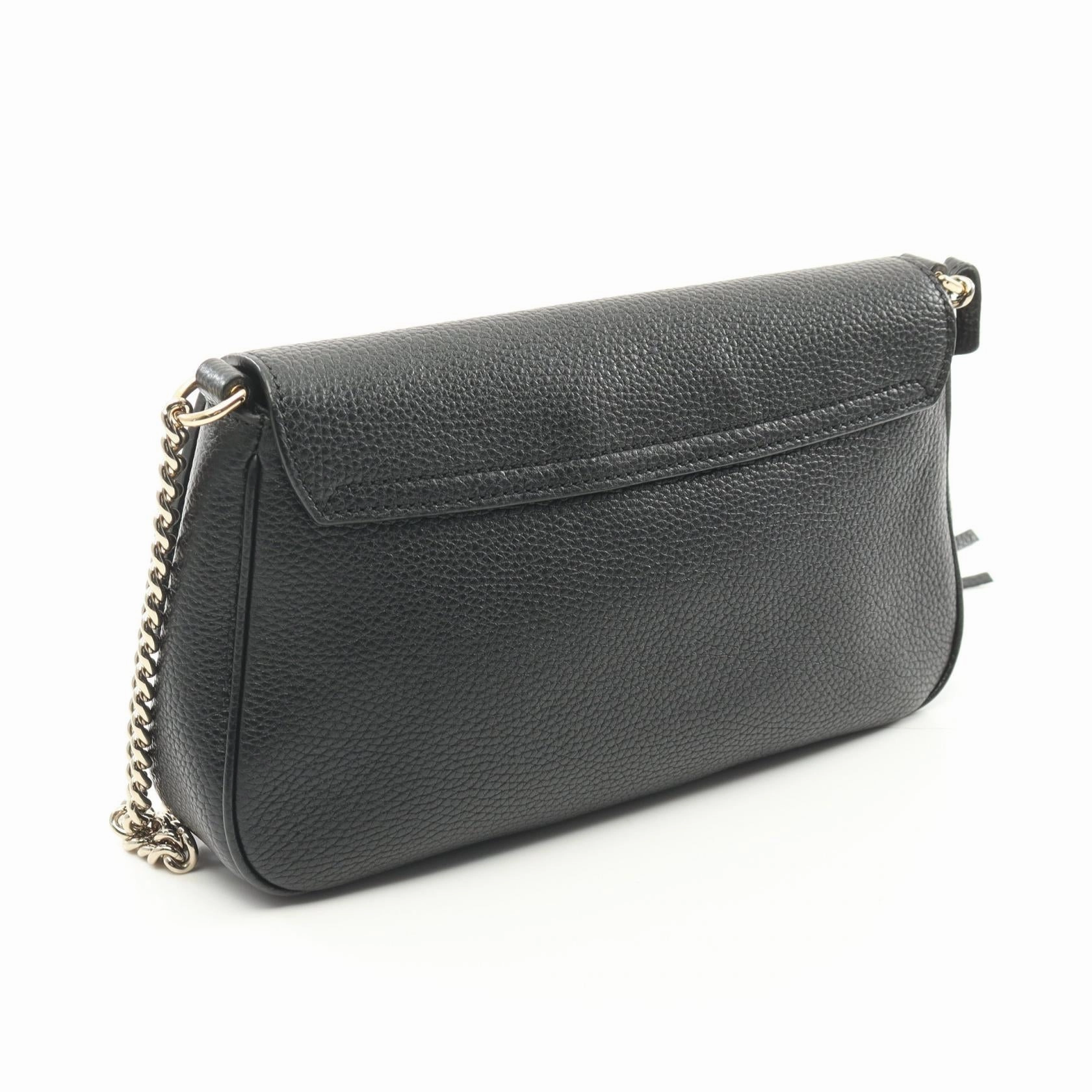 Gucci Soho Leather Shoulder Bag Black
