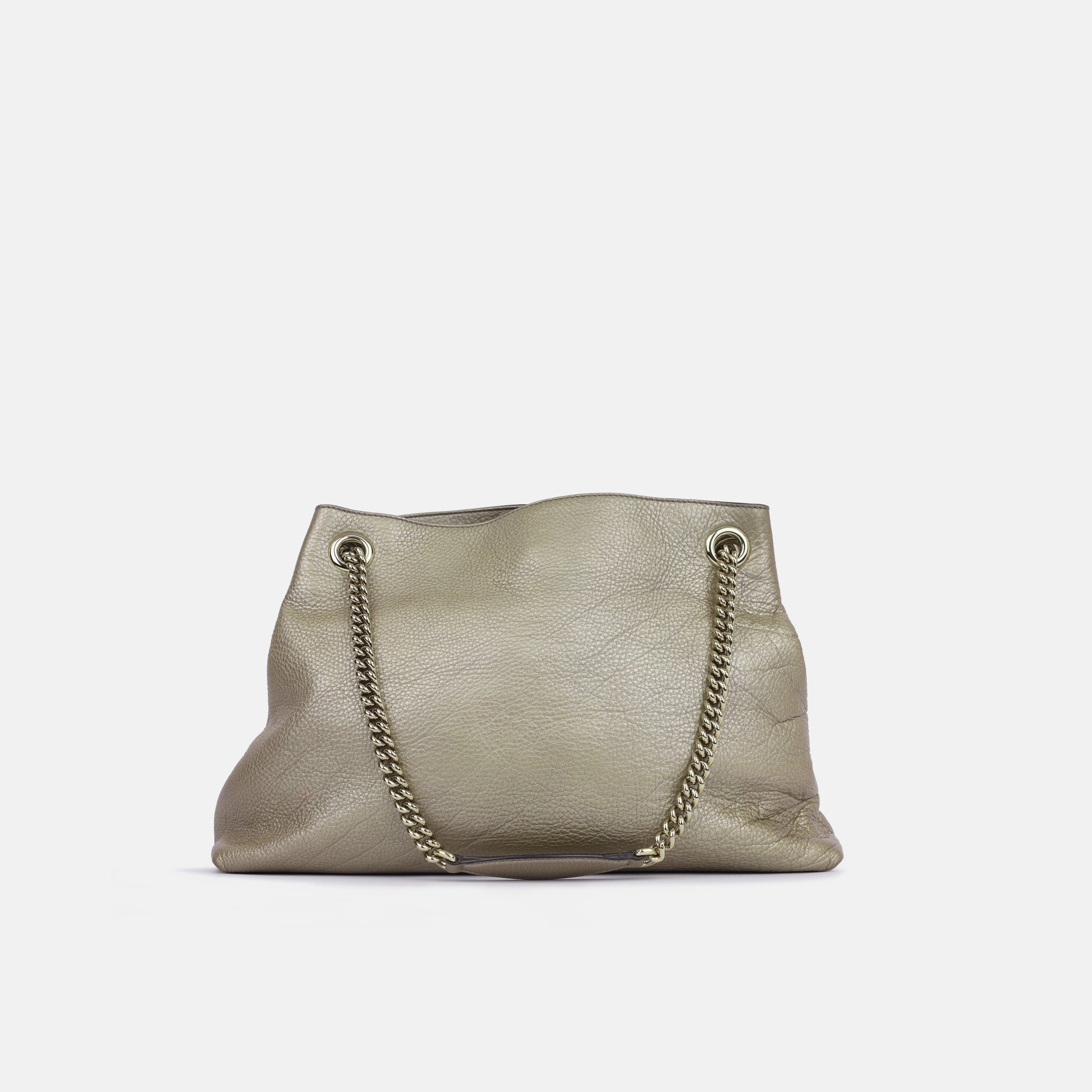 Gucci Soho Medium Chain Tote - Champagne