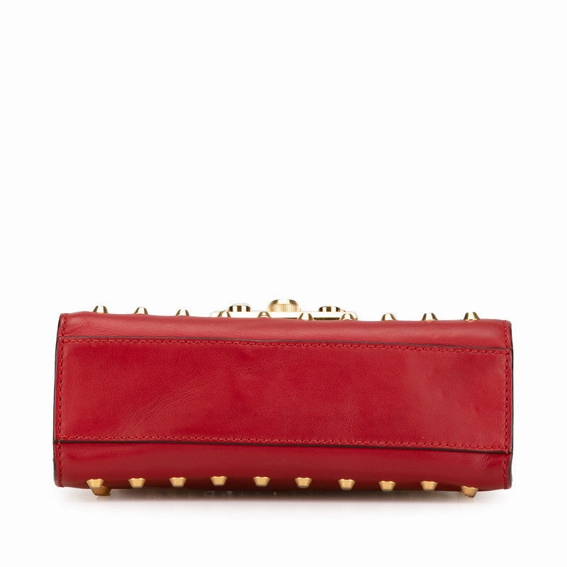 Gucci Studded Faux Pearl Chain Shoulder Bag